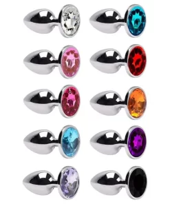 PLUG ANAL PEDRA CRISTAL TAMANHO PEQUENO (7 cm)