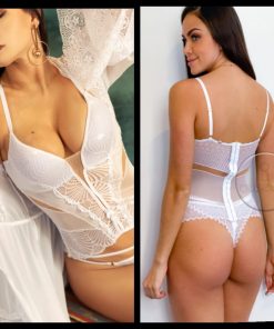 ESPARTILHO TRABALHADO EM RENDA E TRANSPARÊNCIA COM CALCINHA