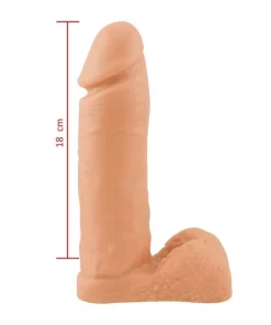 PRÓTESE PURA LUXÚRIA REALÍSTICO COM ESCROTO 20 X 4,5 CM SEXY FANTASY