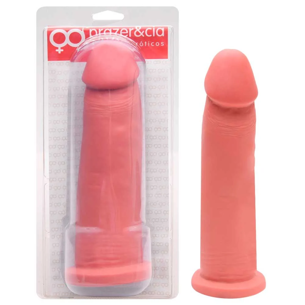 PÊNIS DE BORRACHA MACIÇA 23,3 X 5,5 CM PRAZER E CIA ⋆ Star Light Sex shop ⋆  Atendimento com agendamento