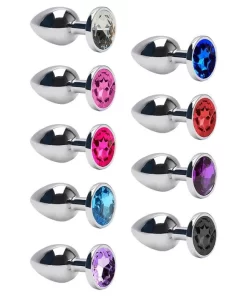 PLUG DE METAL COM JOIA TAMANHO GRANDE (9,4 cm)