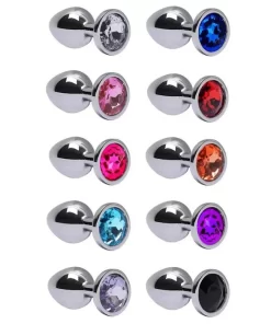 PLUG DE METAL COM JOIA TAMANHO MÉDIO (8,2 cm)