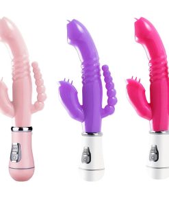 VIBRADOR DE PONTO G E CLITÓRIS EM JELLY - 3 EM 1